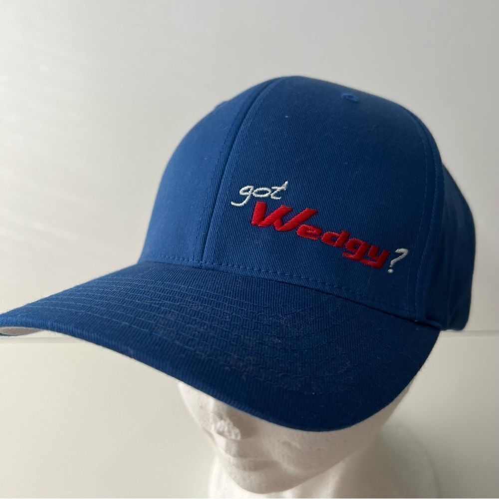 Got Wedgy blue and red flex fit baseball hat size large XL EUC